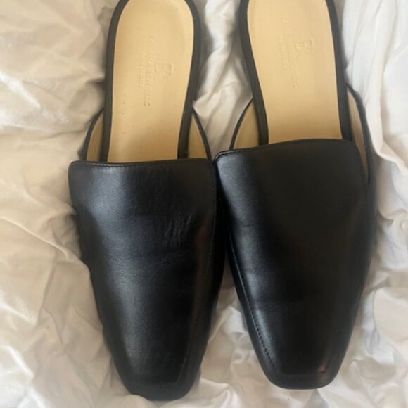 Banana Republic Black Leather Mule Shoes (New)- Women's 6.5 - Picture 4 of 6